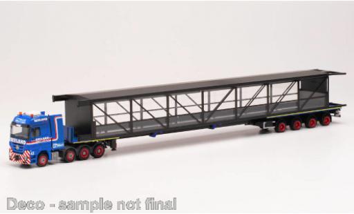 Modellautos Mercedes Actros 1/87 Herpa LH Seeland / Miniaturwunderland Schwerlast-Sattelzug mit Brücke Mercedes Actros 1/87 Herpa LH Seeland / Miniaturwunderland Schwerlast-Sattelzug mit Brücke modellautos