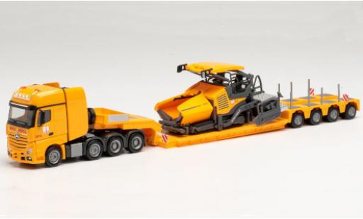 Modellautos Mercedes Actros 1/87 Herpa SLT Max Bögl Tiefladesattelzug mit Vögele Deckenfertiger 1900i Mercedes Actros 1/87 Herpa SLT Max Bögl Tiefladesattelzug mit Vögele Deckenfertiger 1900i modellautos