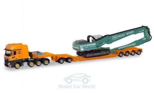 Modellautos Mercedes Actros 1/87 Herpa SLT Rolf Riedl / Wilko Wagner Pendel-X mit Liebherr Longfront Mercedes Actros 1/87 Herpa SLT Rolf Riedl / Wilko Wagner Pendel-X mit Liebherr Longfront modellautos