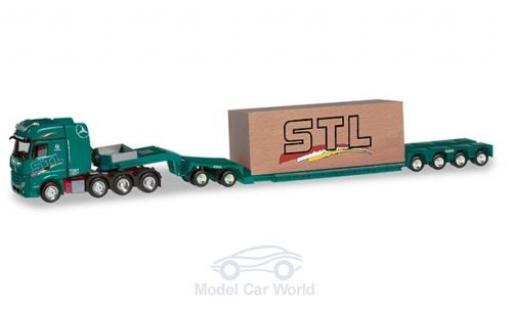 Modellautos Mercedes Actros 1/87 Herpa SLT SLT Logistik Tieflade-Sattelzug mit Ladung Mercedes Actros 1/87 Herpa SLT SLT Logistik Tieflade-Sattelzug mit Ladung modellautos