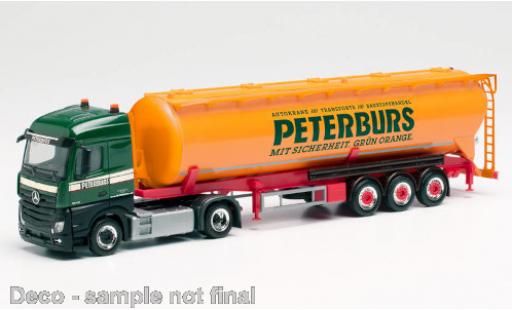Modellautos Mercedes Actros 1/87 Herpa Streamspace 2.5 Peterburs Silo-Sattelzug Mercedes Actros 1/87 Herpa Streamspace 2.5 Peterburs Silo-Sattelzug modellautos