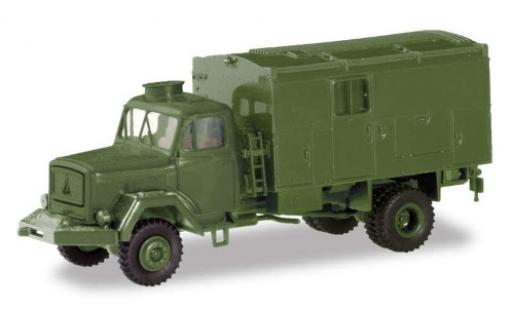 Modellautos Magirus S 7500 1/87 Herpa grün Bundeswehr wagon conteneur-Truck Magirus S 7500 1/87 Herpa grün Bundeswehr wagon conteneur-Truck modellautos