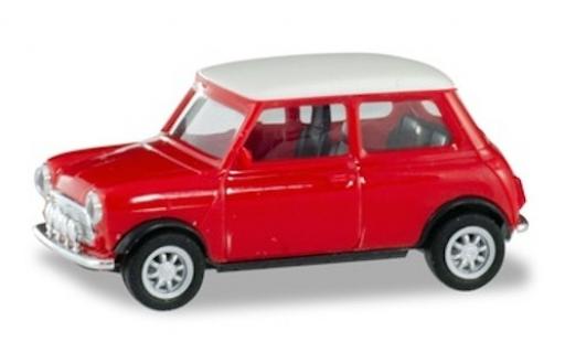 Mini Cooper 1/87 Herpa rot/weiss mit Zusatzscheinwerfern modellautos