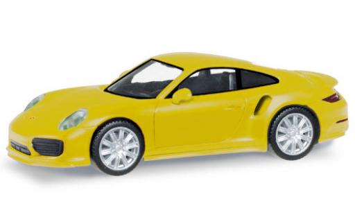 Porsche 911 1/87 Herpa Turbo gelb modellautos