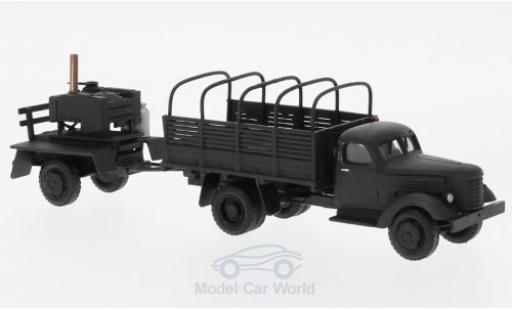 Modellautos Zil 164 1/87 Herpa ZIL NVA in Polen Pritsche mit Spiegel und Feldküchen-Anhänger Zil 164 1/87 Herpa ZIL NVA in Polen Pritsche mit Spiegel und Feldküchen-Anhänger modellautos