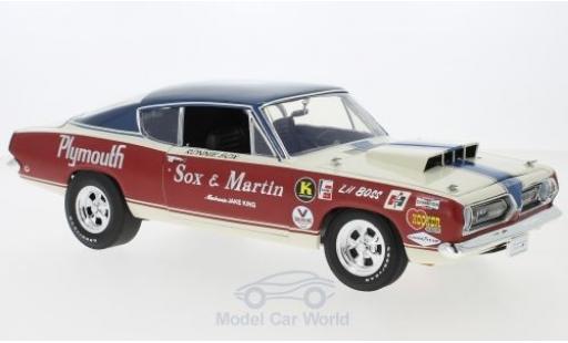 Modellautos Plymouth Barracuda 1968 1/18 Highway 61 weiss/rot Sox & Martin 1968 Plymouth Barracuda 1968 1/18 Highway 61 weiss/rot Sox & Martin 1968 modellautos