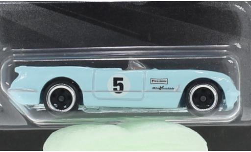 Chevrolet Corvette 1/64 Hot Wheels (C1) Cabriolet bleu clair 1955 modellautos
