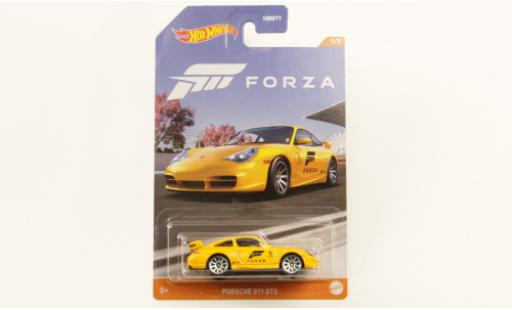 Modellautos Porsche 996 GT3 1/64 Hot Wheels 911  metallise jaune Forza Porsche 996 GT3 1/64 Hot Wheels 911  metallise jaune Forza modellautos
