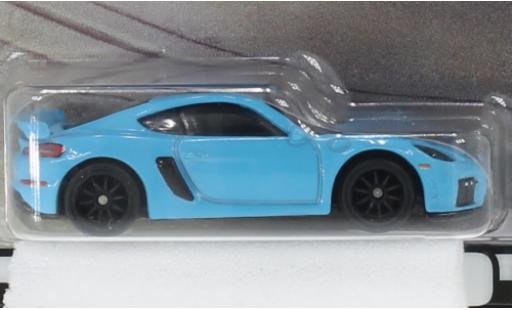 Modellautos Porsche Cayman GT4 1/64 Hot Wheels Premium 718 bleu clair Porsche Cayman GT4 1/64 Hot Wheels Premium 718 bleu clair modellautos