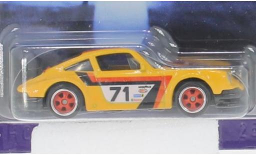 Porsche 911 1/64 Hot Wheels Premium gelb 1971 1:64 modellautos