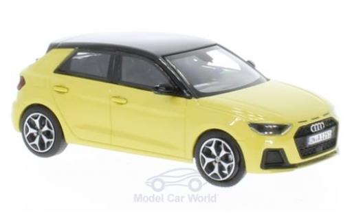 Audi A1 1/43 iScale Sportback mettalic gelb/schwarz 2018 modellautos