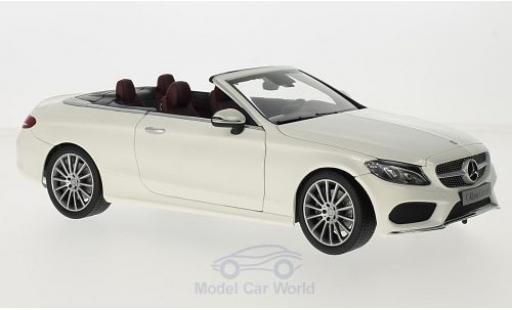 Mercedes Classe C 1/18 iScale (A205) Cabriolet weiss/rot Softtop liegt Bei modellautos