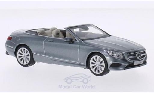 Mercedes Classe S 1/43 iScale Cabrio mettalic grau modellautos