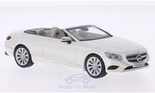 Mercedes Classe S 1/43 iScale Cabriolet mettalic weiss modellautos