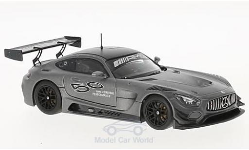 Mercedes AMG GT 1/43 Minichamps 3 mettalic grau 50 Jahre AMG modellautos