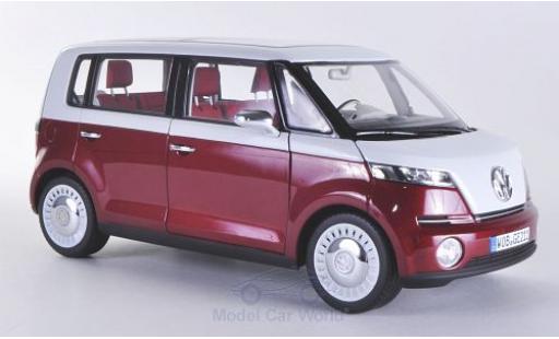 Volkswagen Bulli 1/18 Norev Concept mettalic rot/weiss 2011 Autosalon Genf modellautos
