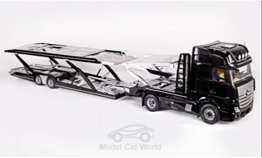 Modellautos Mercedes Actros 1/18 NZG GigaSpace 4x2 schwarz/silber mit Autotransportauflieger Mercedes Actros 1/18 NZG GigaSpace 4x2 schwarz/silber mit Autotransportauflieger modellautos