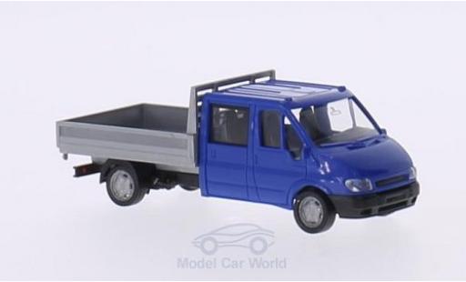 Ford Transit 1/87 Rietze Doppelkabine blau/silber 2001 ohne Vitrine modellautos