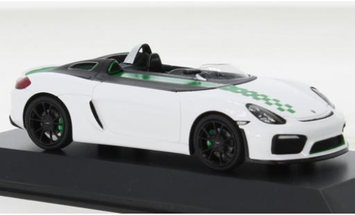 Modellautos Porsche Boxster 1/43 Spark Bergspyder blanche/vert 2015 Porsche Boxster 1/43 Spark Bergspyder blanche/vert 2015 modellautos