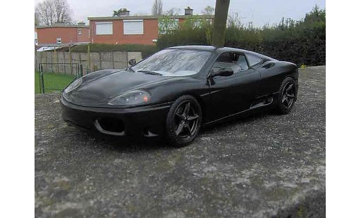 Ferrari 360 Modena 1/18 Burago coupe schwarz modellautos