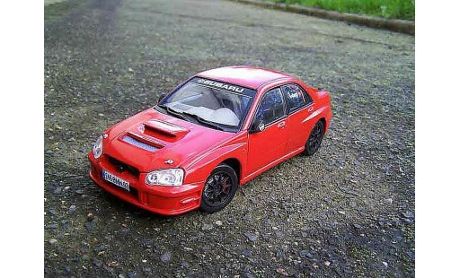 Subaru Impreza WRX 1/18 Solido 2005 rot jdm modellautos