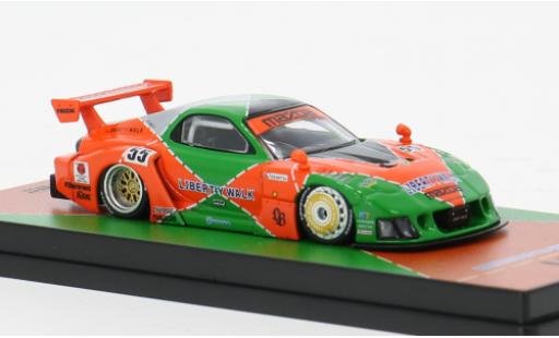 Mazda RX7 1/64 INNO64 (FD3S) LB-Super Silhouette grün/orange 1:64 modellautos