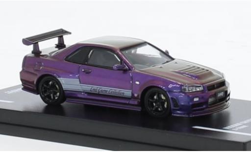 Nissan Skyline 1/64 INNO64 GT-R (R34) metallise violett RHD Endgame 1:64 modellautos