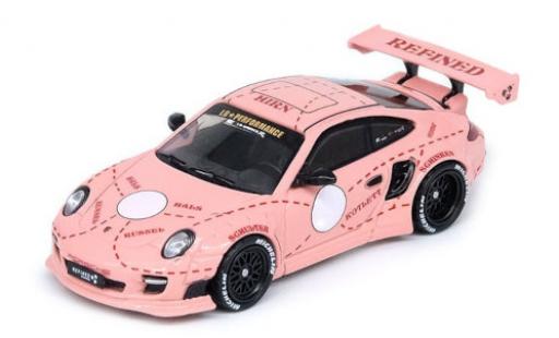 Porsche 997 1/64 INNO64 911 () Liberty Walk rosa Pink Pig modellautos