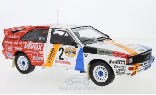 Modellautos Audi Quattro 1/18 IXO quattro No.2 Schmidt Motorsport Rallye DM Hunsrück Rallye 1984 H.Demuth/W.Lux Audi Quattro 1/18 IXO quattro No.2 Schmidt Motorsport Rallye DM Hunsrück Rallye 1984 H.Demuth/W.Lux modellautos