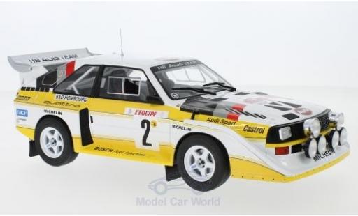 Modellautos Audi Sport Quattro 1/18 IXO Sport quattro S1 E2 No.2 HB Team HB Rallye WM Rallye Monte Carlo 1986 mit Decals W.Röhrl/C.Geistdörfer Audi Sport Quattro 1/18 IXO Sport quattro S1 E2 No.2 HB Team HB Rallye WM Rallye Monte Carlo 1986 mit Decals W.Röhrl/C.Geistdörfer modellautos