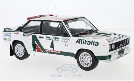 Modellautos Fiat 131 1/18 IXO Abarth No.4 Rallye WM Rallye Portugal 1978 M.Alen/I.Kivimaki Fiat 131 1/18 IXO Abarth No.4 Rallye WM Rallye Portugal 1978 M.Alen/I.Kivimaki modellautos