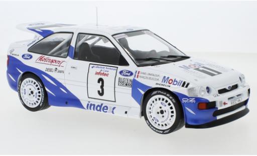Modellautos Ford Escort 1/18 IXO RS Cosworth No.3 Rallye WM Tour de Corse 1993 F.Delecour/D.Grataloup Ford Escort 1/18 IXO RS Cosworth No.3 Rallye WM Tour de Corse 1993 F.Delecour/D.Grataloup modellautos