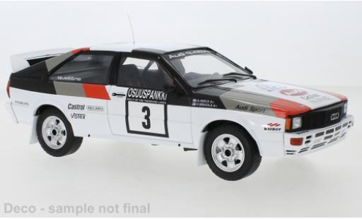 Modellautos Audi Quattro 1/18 IXO No.3 1000 Lakes Rally 1982 Audi Quattro 1/18 IXO No.3 1000 Lakes Rally 1982 modellautos