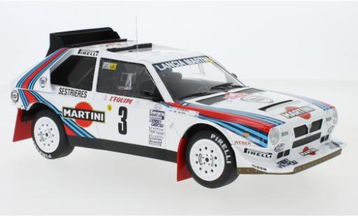 Lancia Delta 1/18 IXO S4 No.3 Martini Racing Martini Rally Monte Carlo 1986 M.Alen/I.Kivimäki modellautos