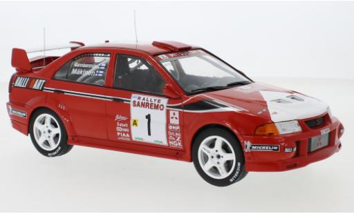Modellautos Mitsubishi Lancer 1/18 IXO RS Evolution VI No.1 Rally San Remo 1999 T.Mäkinen/R.Mannisenmäki Mitsubishi Lancer 1/18 IXO RS Evolution VI No.1 Rally San Remo 1999 T.Mäkinen/R.Mannisenmäki modellautos