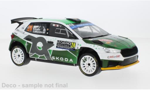 Skoda Fabia 1/18 IXO Rally2 No.24 Rallye WM Rally Monte Carlo 2023 1:18 modellautos