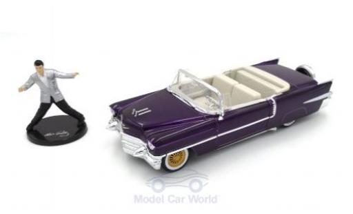 Cadillac Eldorado 1/24 Jada Toys Cabrio mettalic violett Elvis Presley 1956 mit Figur modellautos