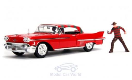 Cadillac Series 62 1/24 Jada Toys rot/Dekor A Nightmare on Elm Street 1958 mit Figuren modellautos