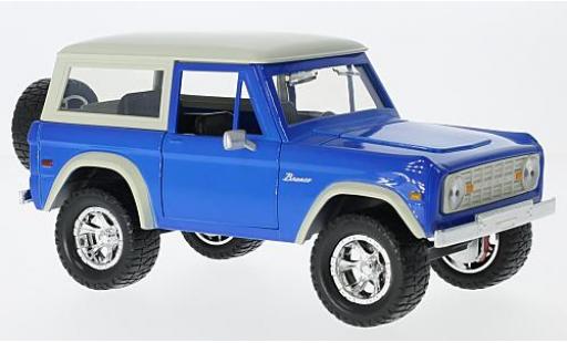 Ford Bronco 1/24 Jada Toys Hardtop blau/beige 1973 sans Vitrine modellautos