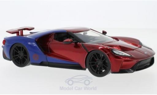 Ford GT 1/24 Jada Toys rot/blau Marvel Avengers - Spider Man 2017 mit Figur modellautos