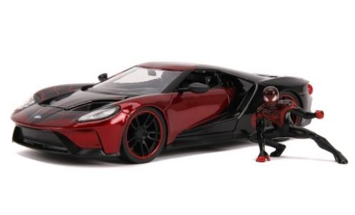 Ford GT 1/24 Jada Toys rot/schwarz Spider-Man - Miles Morales 2017 mit Figur modellautos