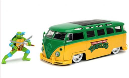 Modellautos Volkswagen T1 1/24 Jada Toys Bus Lowrider Turtles 1962 Volkswagen T1 1/24 Jada Toys Bus Lowrider Turtles 1962 modellautos