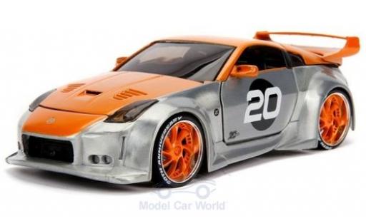 Nissan 350Z 1/24 Jada Toys grau/orange 2003 modellautos