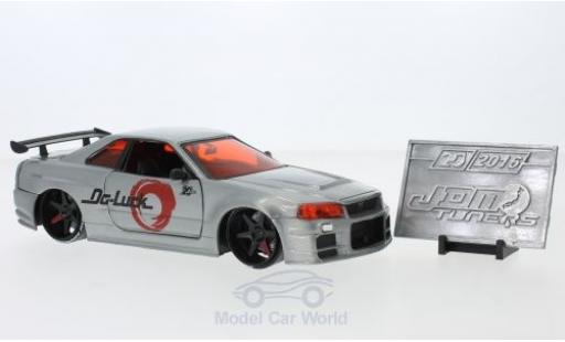 Nissan Skyline 1/24 Jada Toys GTR (R34) silber RHD 2002 modellautos