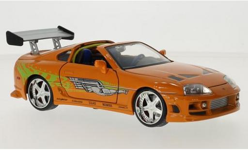 Toyota Supra 1/24 Jada Toys orange/Dekor Fast & Furious Brians modellautos