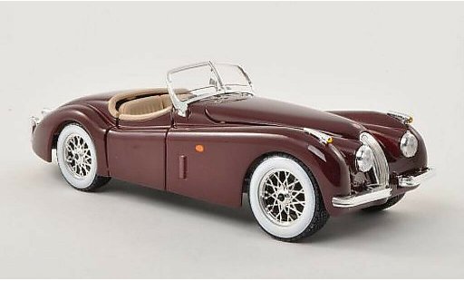 Jaguar XK 120 1/24 Burago Roadster rot LHD 1948 modellautos