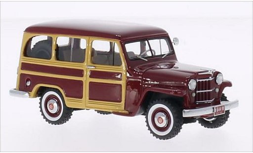 Jeep Willys Station Wagon 1/43 Neo rot/Holzoptik 1954 modellautos