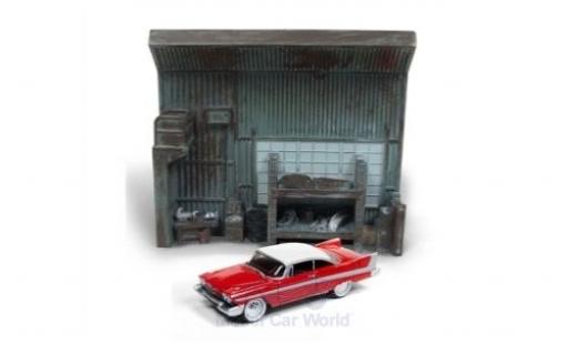Plymouth Fury 1/64 Johnny Lightning Christine 1958 mit Diorama modellautos