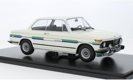 Bmw 2002 1/18 KK Scale Alpina blanche/Décorer 1974 modellautos