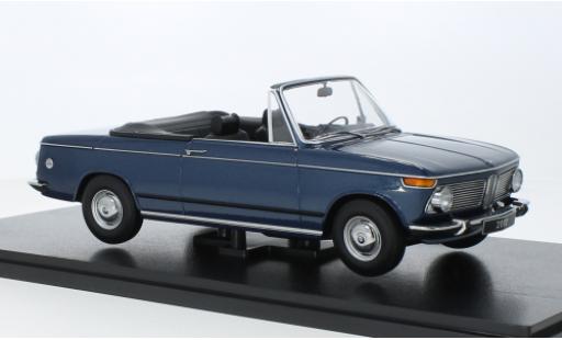 Bmw 2002 1/18 KK Scale cabriolet metallise bleu foncé 1968 modellautos